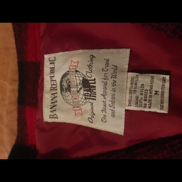 Vintage Banana Republican Red & Black Plaid Vest - Picture 3 of 3